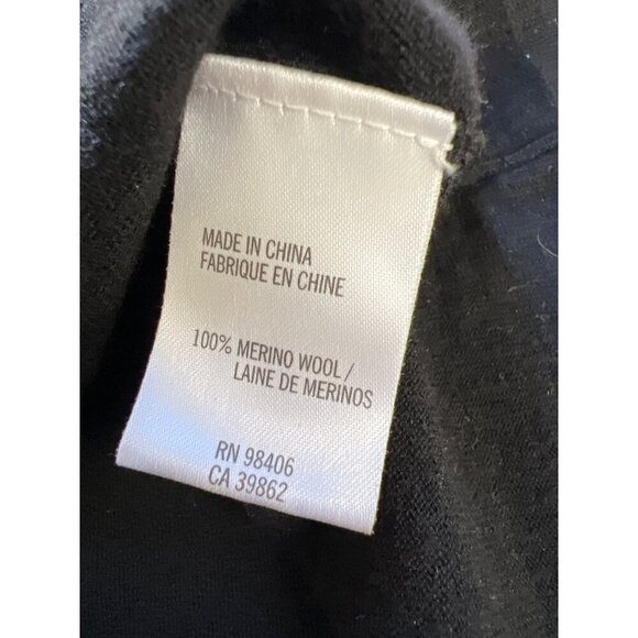 Theory Merino Wool P/TP Black Cowl Neck Dress Waist Tie - Picture 3 of 7